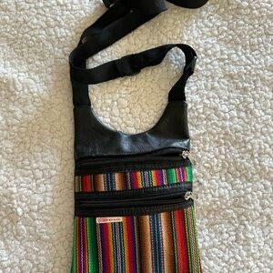 Handmade Multicolor Stripe Crossbody Bag - Brand: Peru